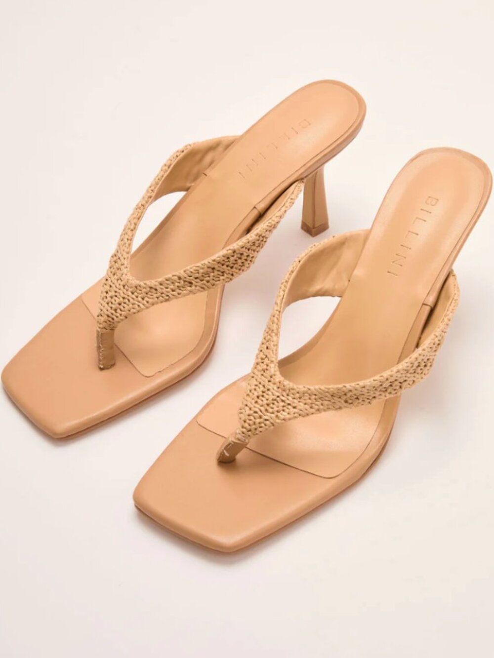 Sunlit Coast Raffia Thong Heel Sandal  | Vici